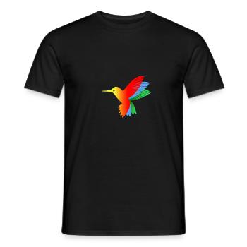 Hummingbird Kolibri bunt - Männer T-Shirt - Schwarz - Vorne - AI Model Male 178 light (178cm)