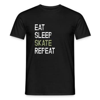 Skateboarder Skateboarden Skater Skaten Geschenk - Männer T-Shirt - Schwarz - Vorne - AI Model Male 178 light (178cm)