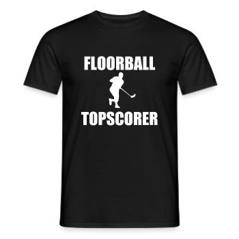 Floorball - T-shirt homme - noir - Devant - AI Model Male 178 light (178cm)