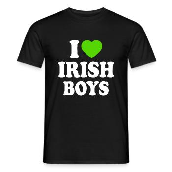 I love irish boys - Männer T-Shirt - Schwarz - Vorne - AI Model Male 178 light (178cm)