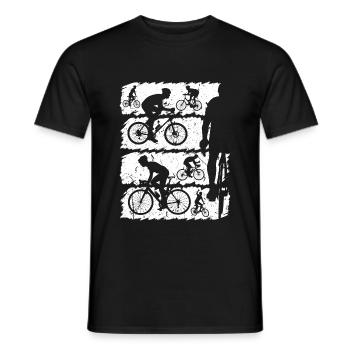 Radfahrer Silhouette Rennrad Fahrrad - Männer T-Shirt - Schwarz - Vorne - AI Model Male 178 light (178cm)
