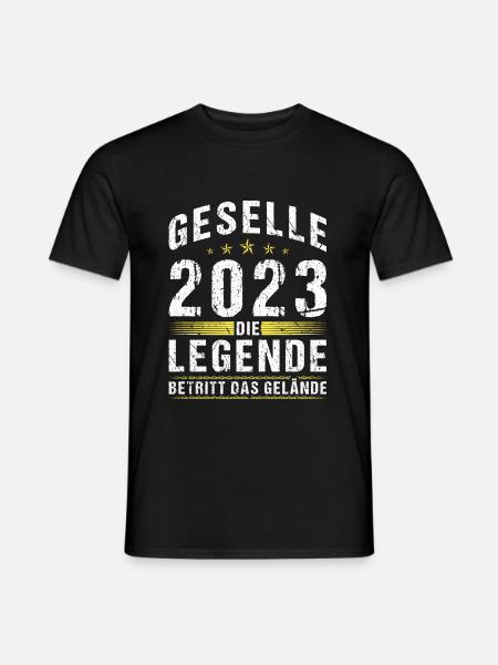Geselle 2023 Gesellenprüfung Bestandene Ausbildung - Männer T-Shirt - Schwarz