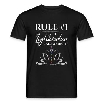 Der Lichtarbeiter hat immer Recht Reiki - Männer T-Shirt - Schwarz - Vorne - AI Model Male 178 light (178cm)