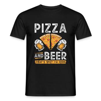 Pizzabäcker Lustiger Pizzaliebhaber - Männer T-Shirt - Schwarz - Vorne - AI Model Male 178 light (178cm)