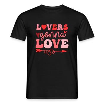 Lovers Gonna Love - Männer T-Shirt - Schwarz - Vorne - AI Model Male 178 light (178cm)