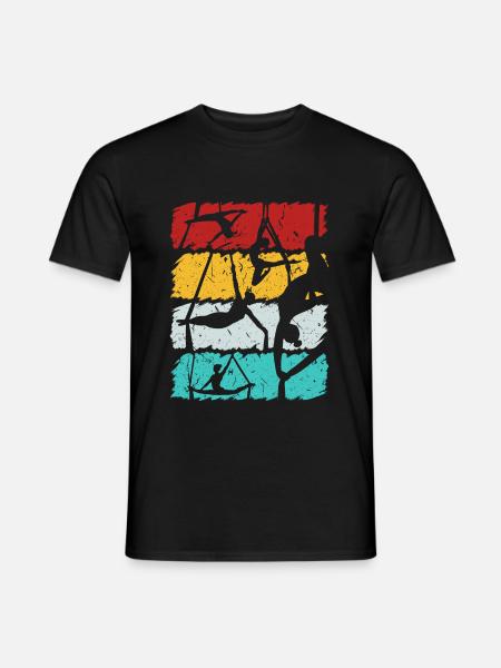 Aerialist Vintage Air Yoga Akrobatik Frauen Aerial - Männer T-Shirt - Schwarz