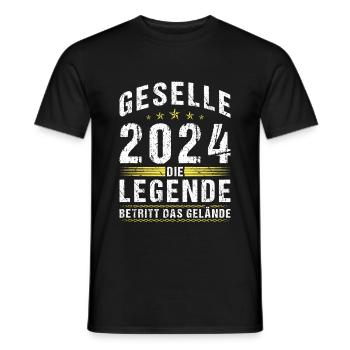 Geselle 2024 Gesellenprüfung Bestandene Ausbildung - Männer T-Shirt - Schwarz - Vorne - AI Model Male 178 light (178cm)