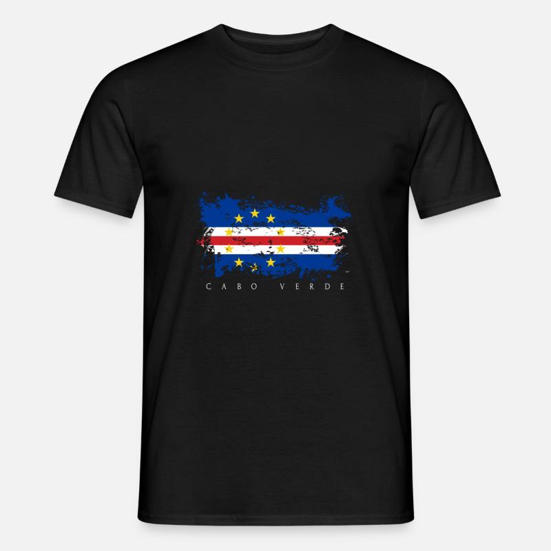 Cap Cap Vert Afrique Drapeau de l'île de Praia Drapeau - T-shirt homme - noir