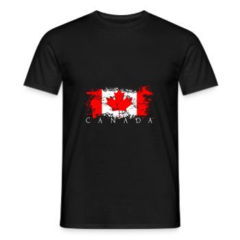 Canada Canada Vancouver Ottawa Flag Flag Flag - Men's T-Shirt - black - Front - AI Model Male 178 light (178cm)