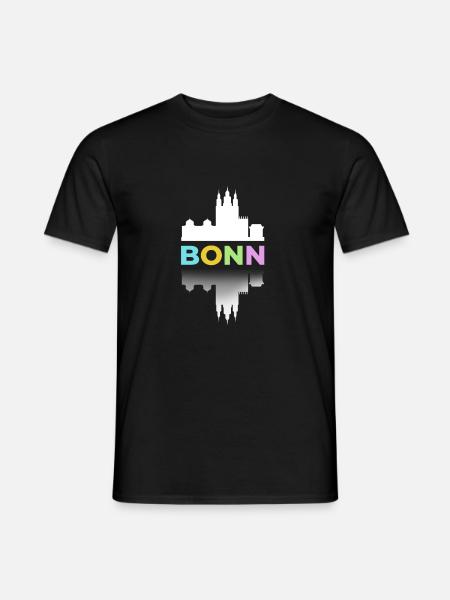Bonn Bunt Wir sind mehr Deutsche Städte Großstadt - Männer T-Shirt - Schwarz