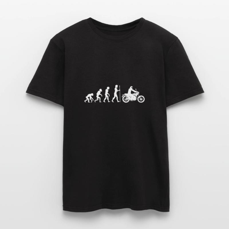 Evolution Monkey Human Motorcycle Biker Gift Idea Men's T-Shirt