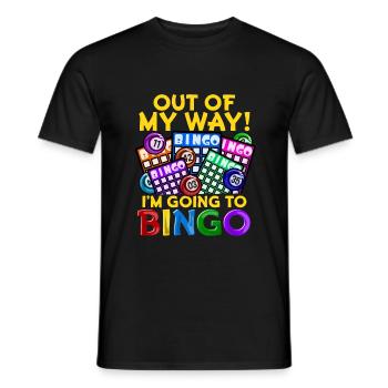 T-shirt de jeu de bingo-test Lucky Seniors Fun Gift - T-shirt homme - noir - Devant - AI Model Male 178 light (178cm)