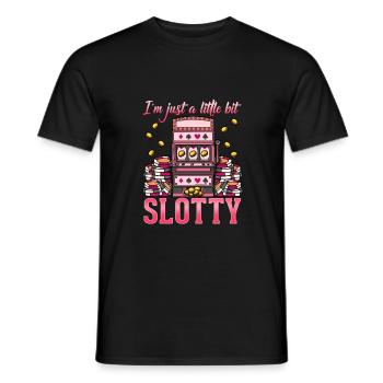 Slot Automat T-Shirt Casino Geld Glück Spieler Ass - Männer T-Shirt - Schwarz - Vorne - AI Model Male 178 light (178cm)