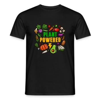 Vegan Plants Power T-Shirt Healthy Kraft Keto Organic - Men's T-Shirt - black - Front - AI Model Male 178 light (178cm)