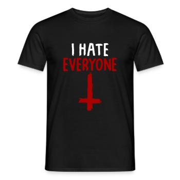 La haine croisée t-shirt satanisme diable Sinner 666 - T-shirt homme - noir - Devant - AI Model Male 178 light (178cm)