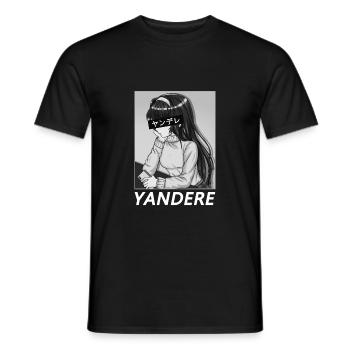 Yandere Anime Japan Manga Mädchen Comic niedlich - Männer T-Shirt - Schwarz - Vorne - AI Model Male 178 light (178cm)