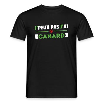 Je Peux Pas J'ai Canard Cadeau Chasse Chasseur - T-shirt homme - noir - Devant - AI Model Male 178 light (178cm)