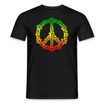 Reggae Peace - Men's T-Shirt - black - Front - AI Model Male 178 light (178cm)