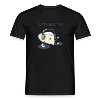 Faites du Brieee, blagues fromage , jeux de mots - T-shirt homme - noir - Devant - AI Model Male 178 light (178cm)