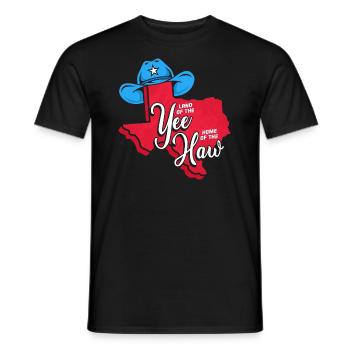 Yee Texas Design für stolze Texaner - Männer T-Shirt - Schwarz - Vorne - AI Model Male 178 light (178cm)