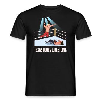 Texas wrestling design for proud Texas fans - Men's T-Shirt - black - Front - AI Model Male 178 light (178cm)