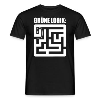 Witze Grüne Die Grünen Habeck Baerbock Partei Öko - Männer T-Shirt - Schwarz - Vorne - AI Model Male 178 light (178cm)