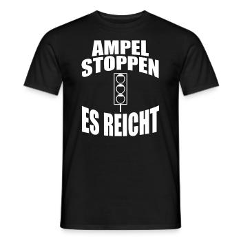 Ampel Regierung Scholz Baerbock Habeck Grüne SPD - Männer T-Shirt - Schwarz - Vorne - AI Model Male 178 light (178cm)
