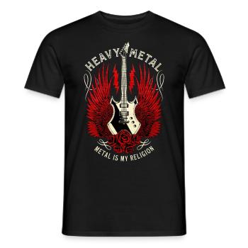 Metal is my Religion - Männer T-Shirt - Schwarz - Vorne - AI Model Male 178 light (178cm)