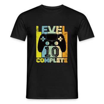 Jeux de hasard 10e anniversaire Niveau 10 terminé - T-shirt homme - noir - Devant - AI Model Male 178 light (178cm)