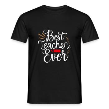 Best Teacher Ever - Men's T-Shirt - black - Front - AI Model Male 178 light (178cm)