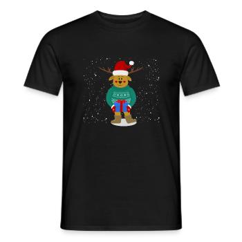 Noël Renne Noël Moche Noël - T-shirt homme - noir - Devant - AI Model Male 178 light (178cm)