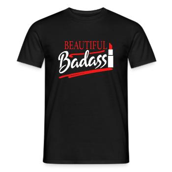 Beautiful Badass - Männer T-Shirt - Schwarz - Vorne - AI Model Male 178 light (178cm)