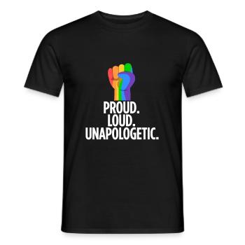 Cooles Design mit Regenbogen für CSD & LGBTQ+ - Männer T-Shirt - Schwarz - Vorne - AI Model Male 178 light (178cm)