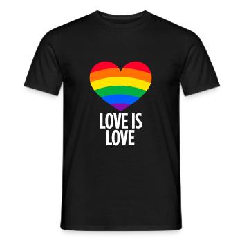 Cooles Design mit Regenbogen für CSD & LGBTQ+ - Männer T-Shirt - Schwarz - Vorne - AI Model Male 178 light (178cm)