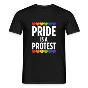 Cooles Design mit Regenbogen für CSD & LGBTQ+ - Männer T-Shirt - Schwarz - Vorne - AI Model Male 178 light (178cm)