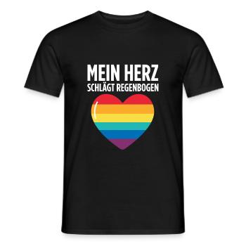 Cool rainbow design for CSD & LGBTQ+ - Men's T-Shirt - black - Front - AI Model Male 178 light (178cm)