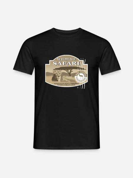 Lion - Safari - Africa - Men's T-Shirt - black
