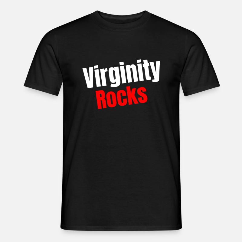 virginity rocks - Männer T-Shirt - Schwarz