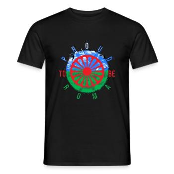 Fiers d’être Roms - T-shirt homme - noir - Devant - AI Model Male 178 light (178cm)