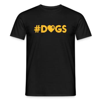 #DOGS - T-shirt homme - noir - Devant - AI Model Male 178 light (178cm)