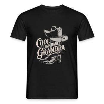 Danse en ligne cool Country Papy - T-shirt homme - noir - Devant - AI Model Male 178 light (178cm)