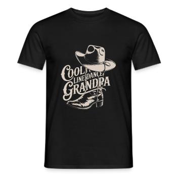 Danse en ligne cool Country Papy - T-shirt homme - noir - Devant - AI Model Male 178 light (178cm)