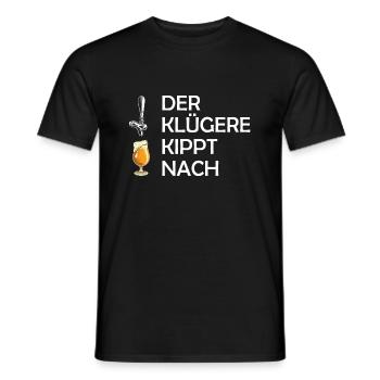 Der klügere kippt nach - Männer T-Shirt - Schwarz - Vorne - AI Model Male 178 light (178cm)