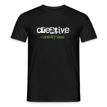artistic creative nature designer theatre - Men's T-Shirt - black - Front - AI Model Male 178 light (178cm)