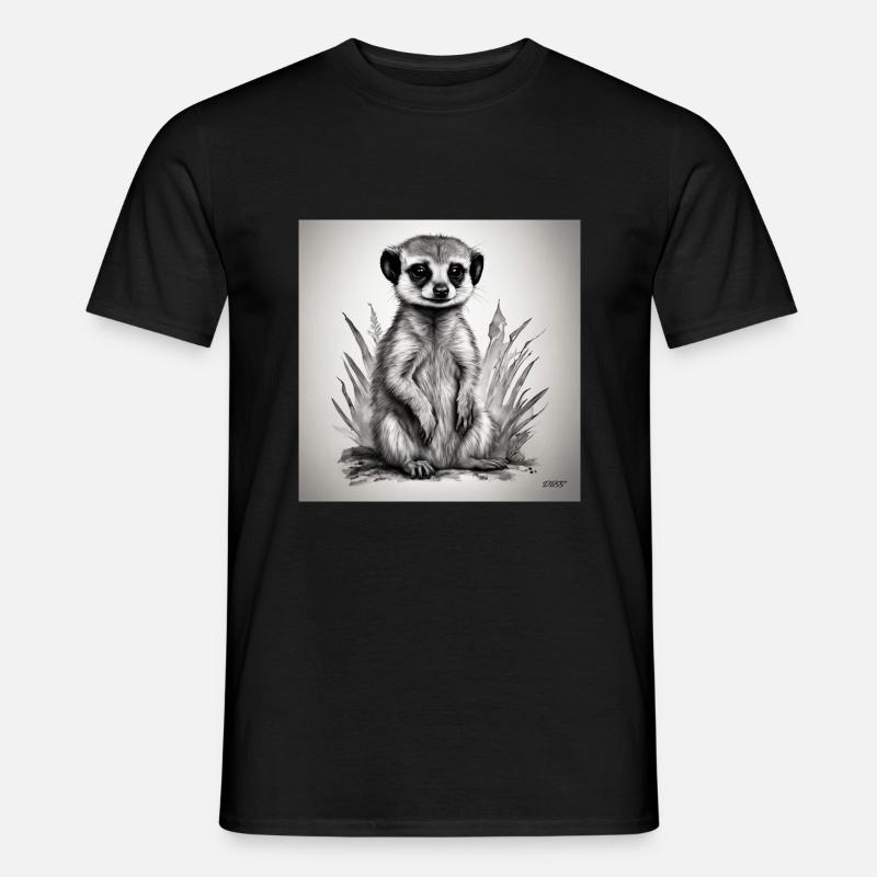 Suricate de bébé - T-shirt homme - noir