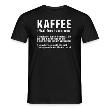 définition de café drôle - T-shirt homme - noir - Devant - AI Model Male 178 light (178cm)