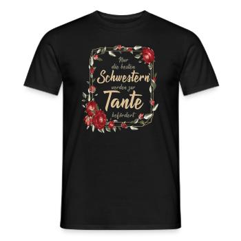 Beste Schwester zur Tante befördert Schwanger - Männer T-Shirt - Schwarz - Vorne - AI Model Male 178 light (178cm)