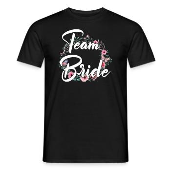 Mariée mariée équipe épouser bachelorette fête jga - T-shirt homme - noir - Devant - AI Model Male 178 light (178cm)