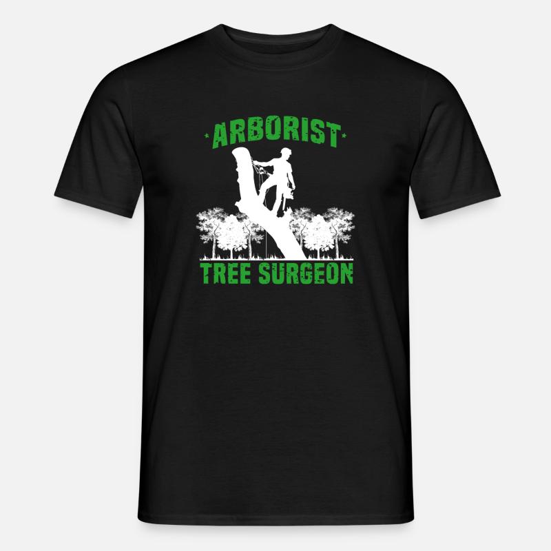 Arborists tree surgeon tree processor chainsaw gift - Men’s T-shirt - black