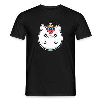 Rundes Einhorn Einhorn das letzte Einhorngeschenk - Männer T-Shirt - Schwarz - Vorne - AI Model Male 178 light (178cm)